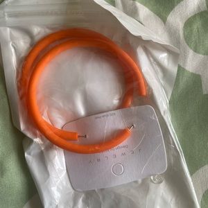 Orange Hoop Earrings